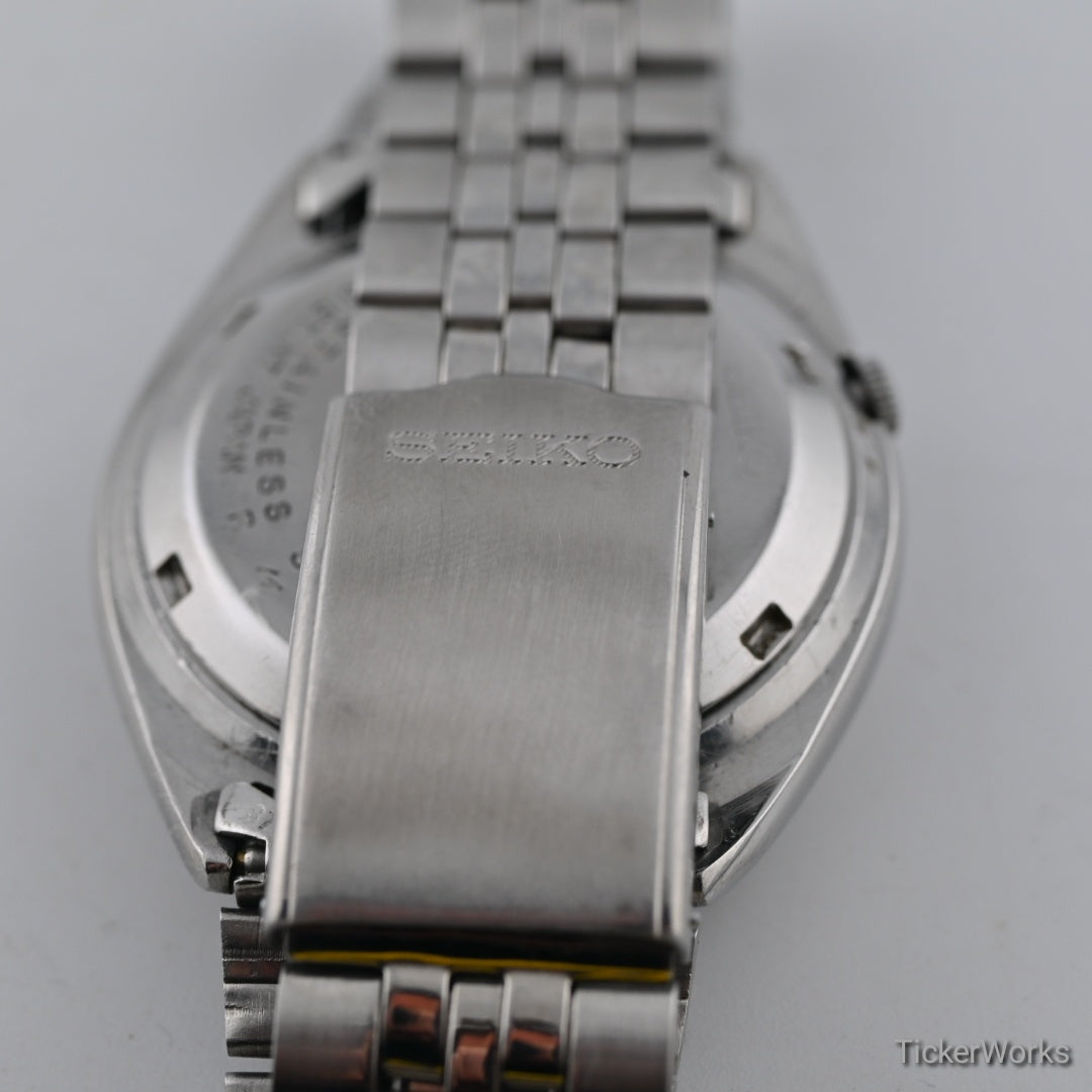 Seiko 5 Automatic 7009 Aqua Marine Arabic Dial 1980s Vintage Watch