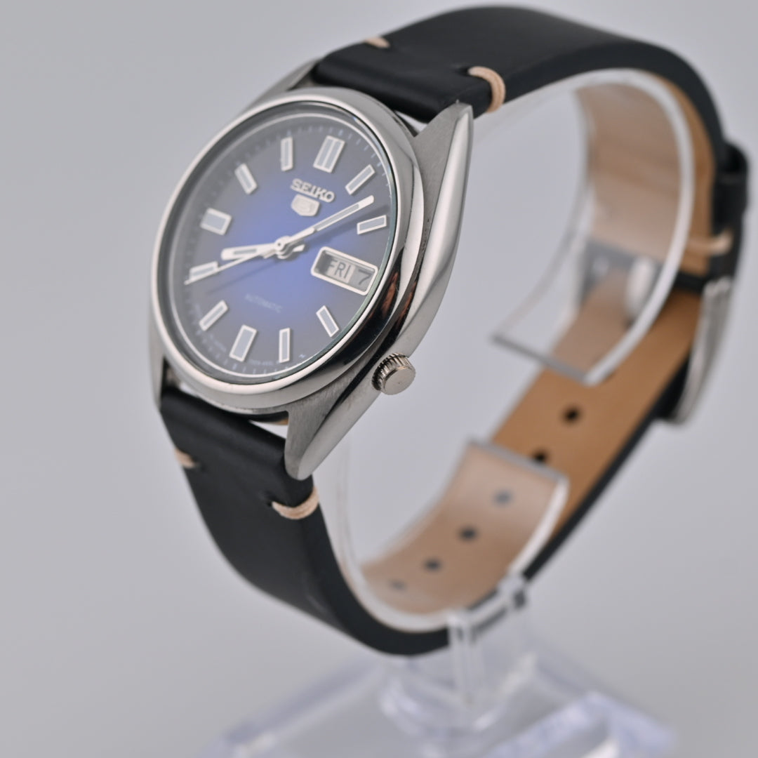 Seiko 5 Automatic 7009 Refurbished Blue Day-Date 1980s