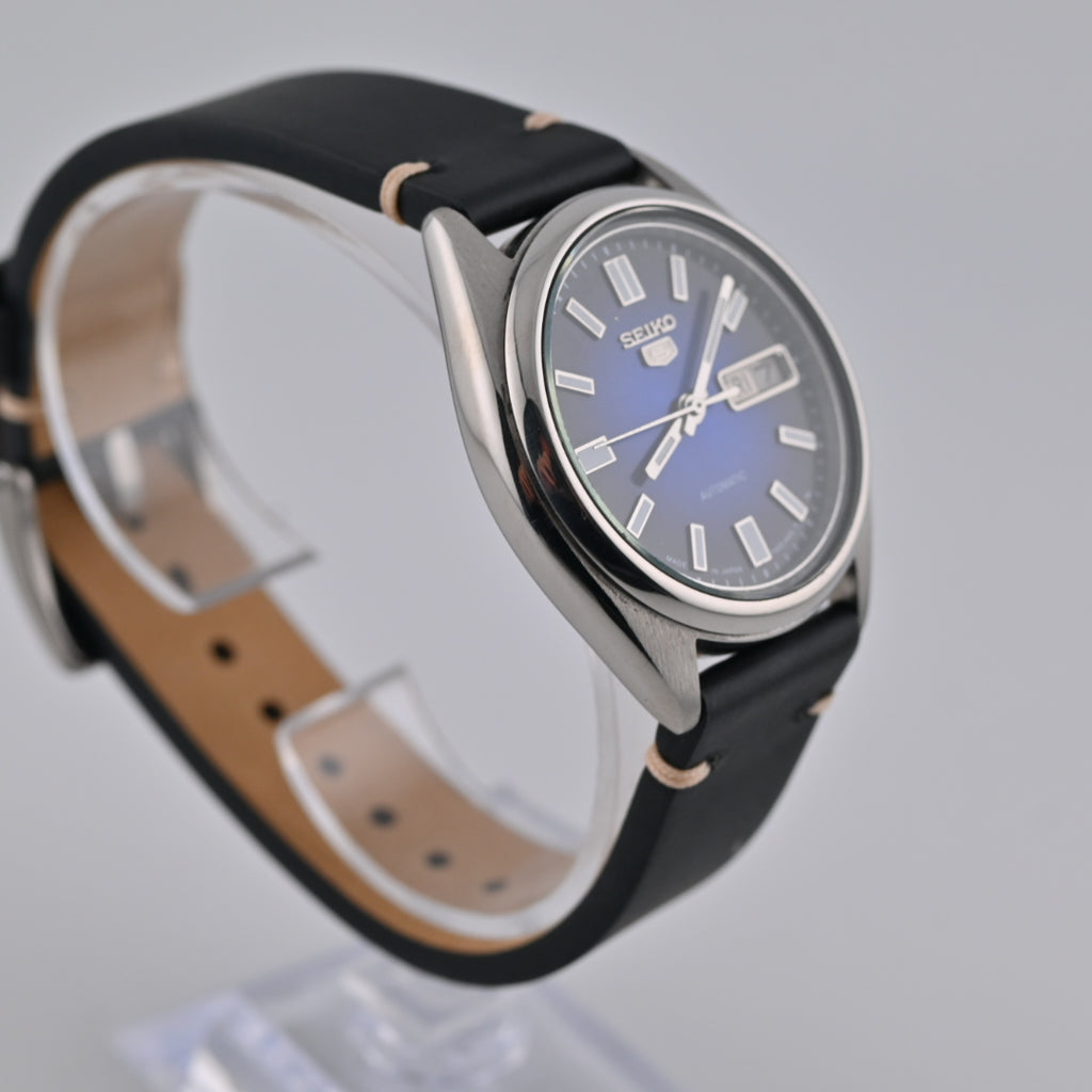 Seiko 5 Automatic 7009 Refurbished Blue Day-Date 1980s