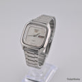 Seiko 5 Automatic 7009 White Day-Date TV Square 1980s 37mm
