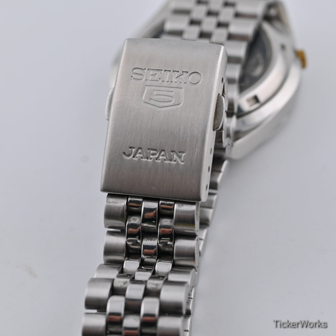 Seiko 5 Automatic Gold Motif Day-Date 1980s 37mm