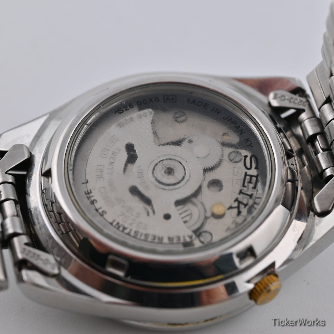 Seiko 5 Automatic Gold Motif Day-Date 1980s 37mm