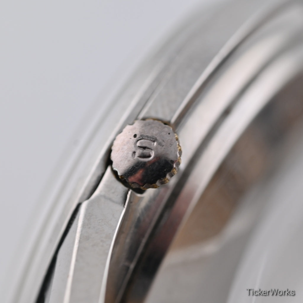 Seiko Seikomatic Self Dater Automatic Sunburst Silver 1960s 36mm