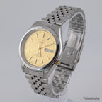 Seiko 5 Automatic 7S26 1990s-2000s Gold Motif Dial 37mm Arabic Day 21J