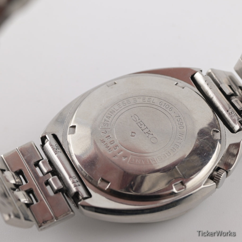 Seiko Actus SS Automatic Silver Day-Date 1970s 37mm