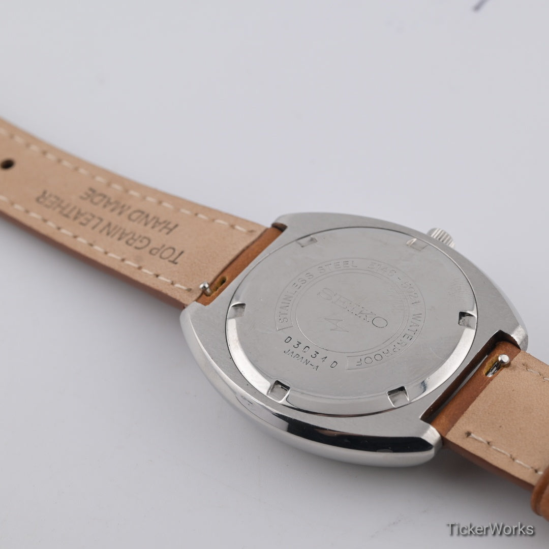 Seiko Presmatic Hi-Beat Automatic Silver Linen Day-Date 1970 39mm