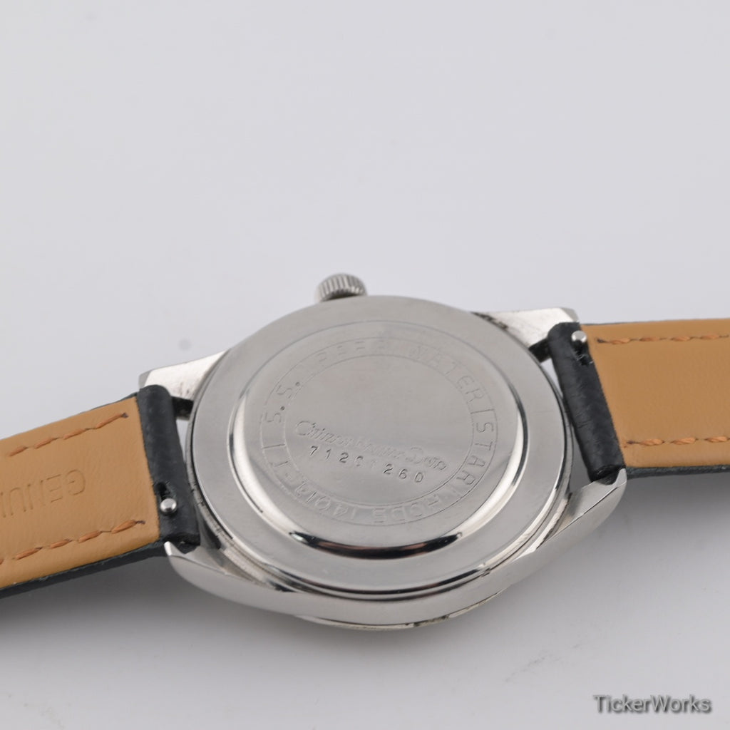 Citizen Para Water Flute 17J Silver Dial Manual Wind 1960s 37mm