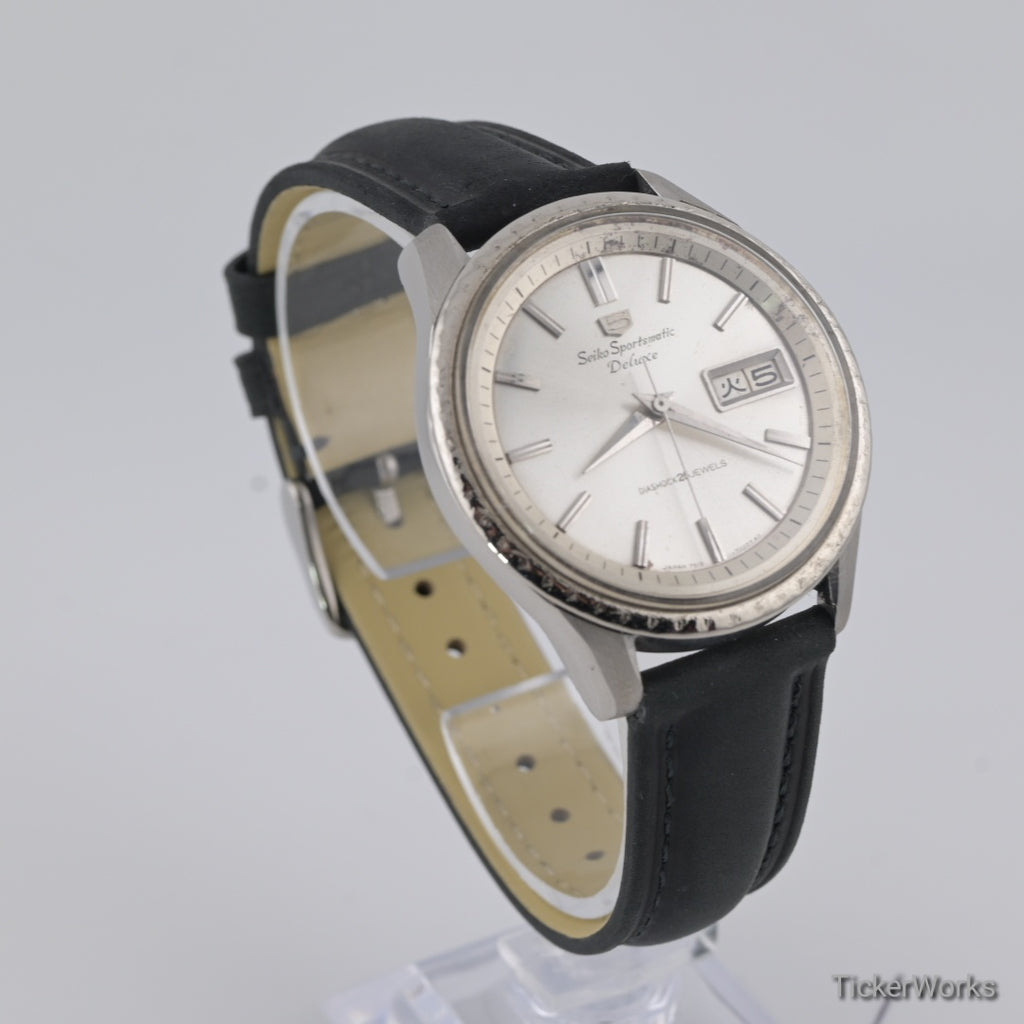 Seiko Sportsmatic Delux Automatic Sunburst Silver Day-Date 1965 38mm