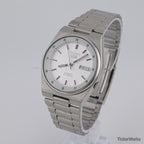 Seiko 5 Automatic Railway Time White Day-Date 1990s 36mm
