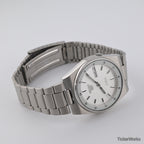 Seiko 5 Automatic Railway Time White Day-Date 1990s 36mm