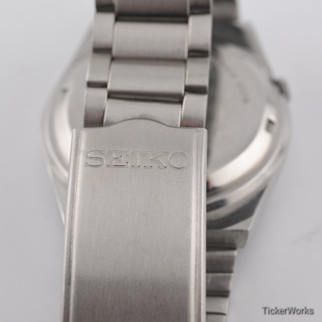 Seiko 5 Automatic Railway Time White Day-Date 1990s 36mm