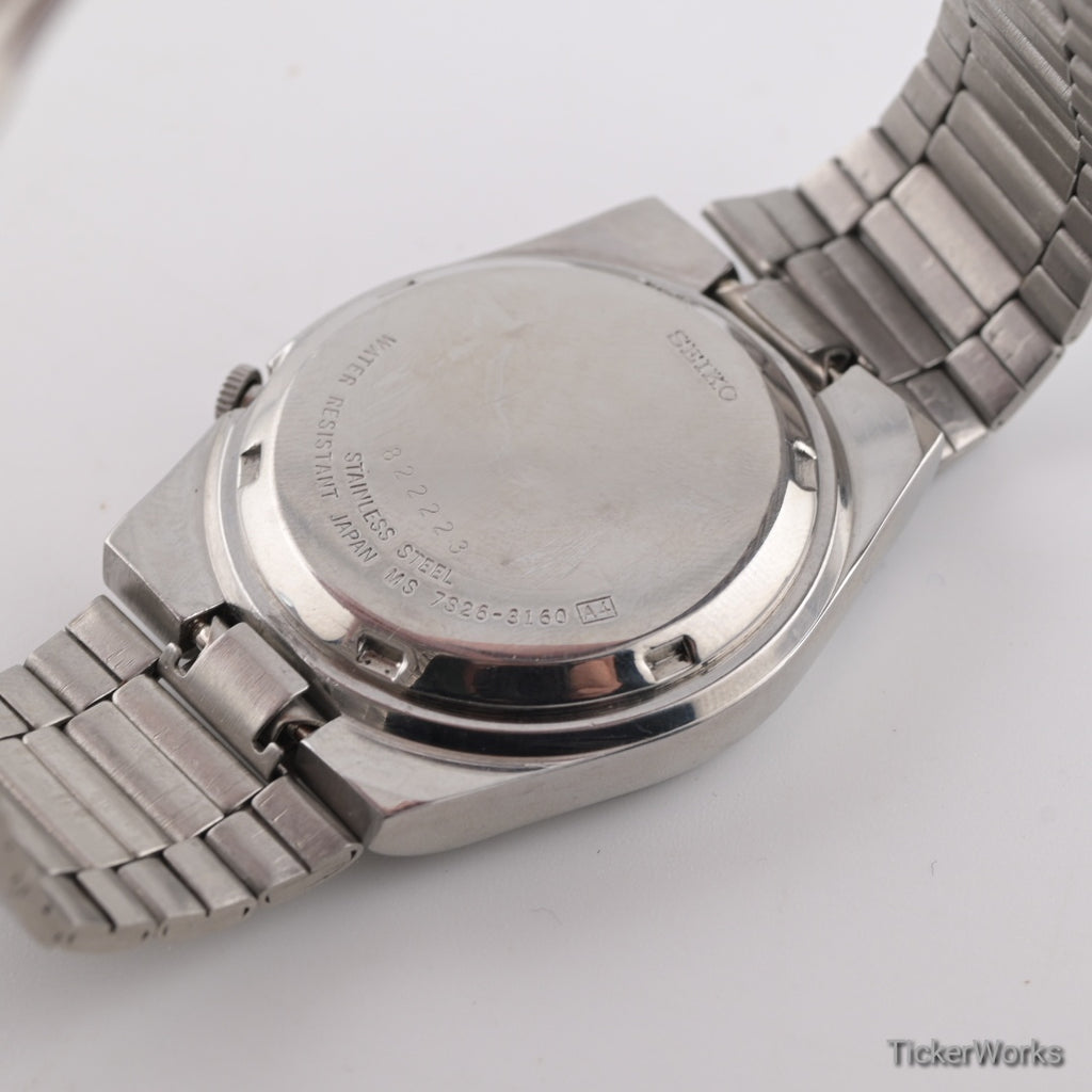 Seiko 5 Automatic Railway Time White Day-Date 1990s 36mm