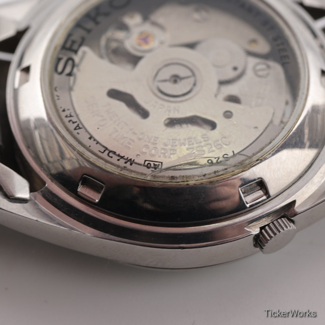 Seiko 5 Automatic 7S26-0380 1990s White Original Dial 37mm Arabic Day 21J