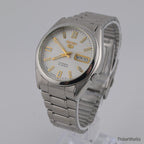 Seiko 5 Automatic 7S26-0380 1990s White Original Dial 37mm Arabic Day 21J