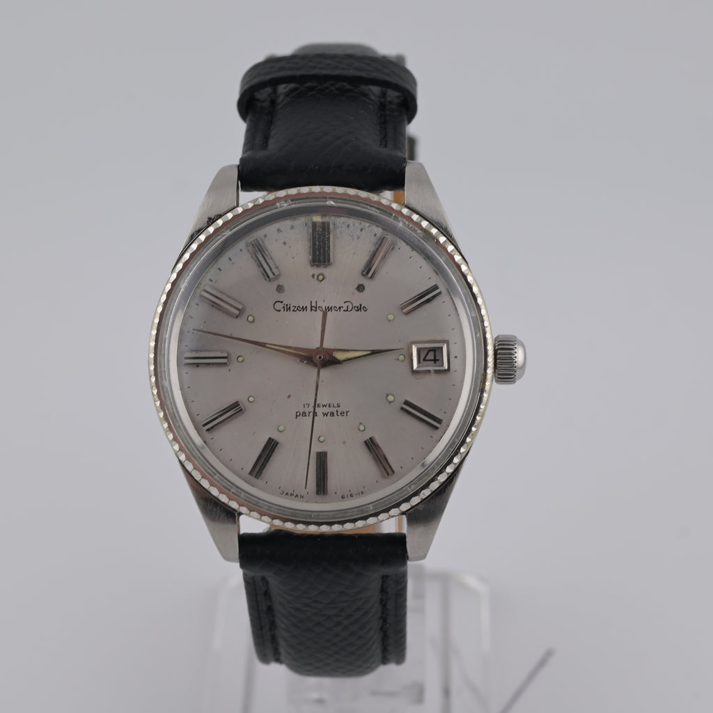 Citizen Para Water Flute 17J Silver Dial Manual Wind 1960s 37mm
