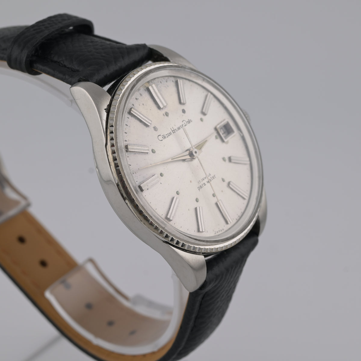 Citizen Para Water Flute 17J Silver Dial Manual Wind 1960s 37mm