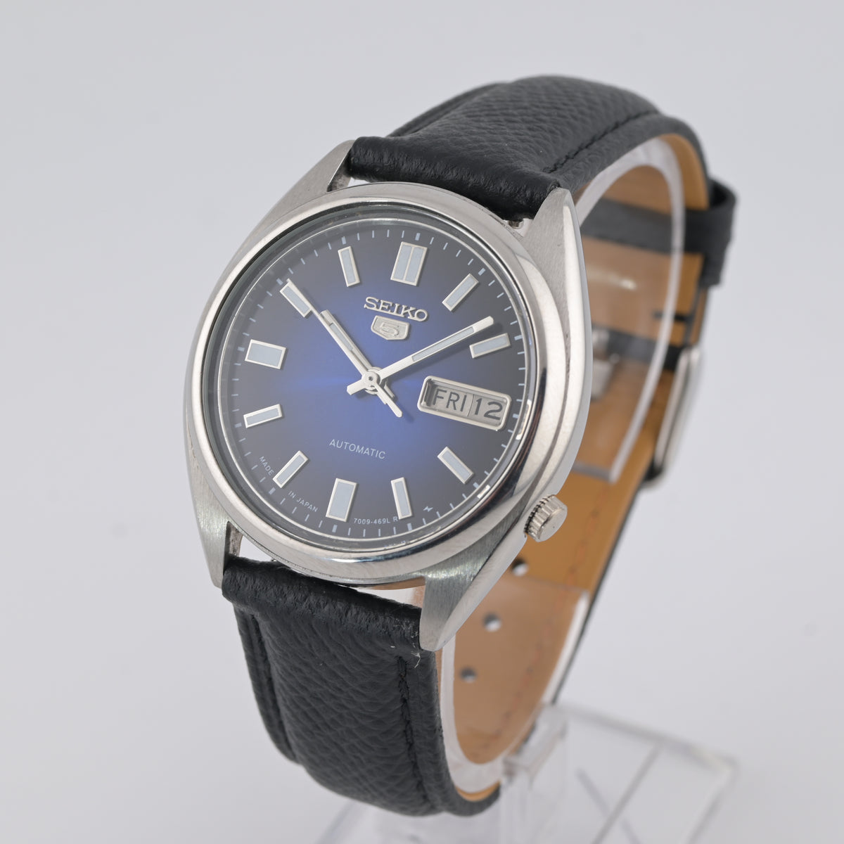 Seiko 5 Automatic 7009 Refurbished Blue Day-Date 1980s