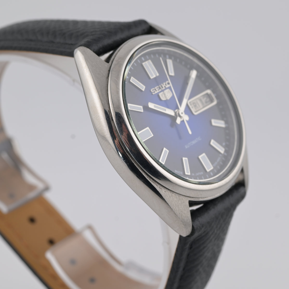 Seiko 5 Automatic 7009 Refurbished Blue Day-Date 1980s
