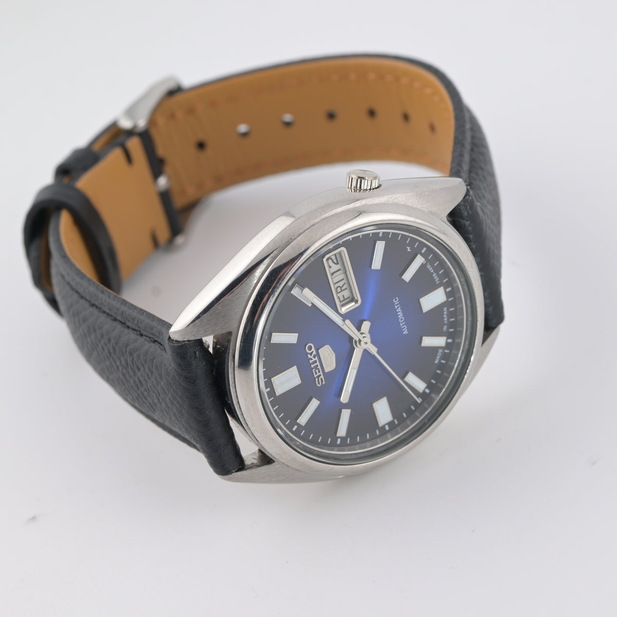 Seiko 5 Automatic 7009 Refurbished Blue Day-Date 1980s