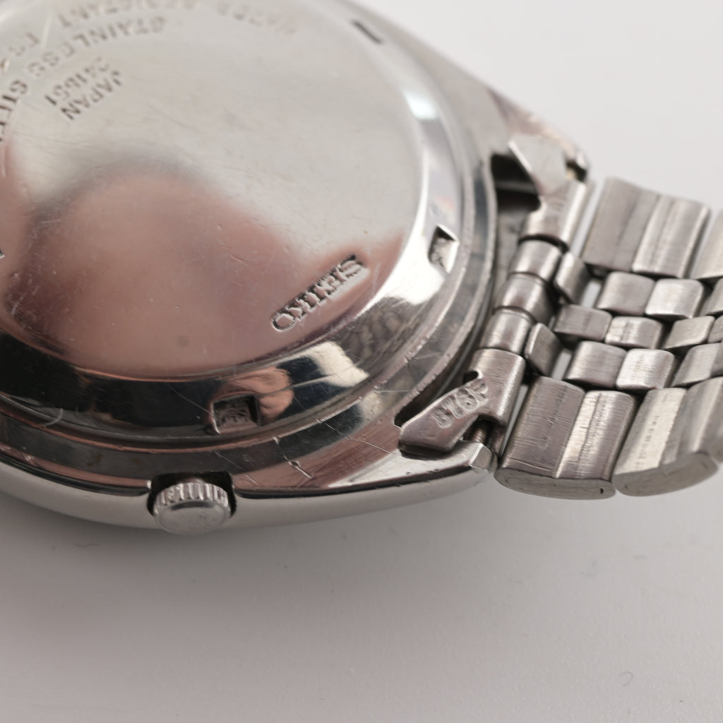Seiko 5 Automatic 7009 Refurbished Teal Blue Dial 1980s 37mm Arabic Day