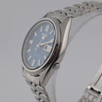 Seiko 5 Automatic 7009 Refurbished Teal Blue Dial 1980s 37mm Arabic Day