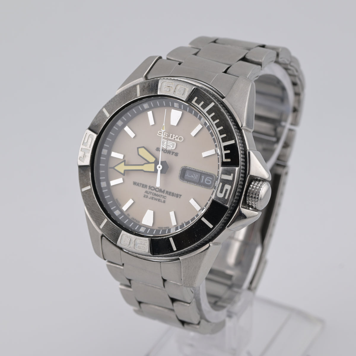 Seiko 5 Sports 7S36-02H0 Full Lume Dial 2000s 40mm Automatic Eng/Arabic Day
