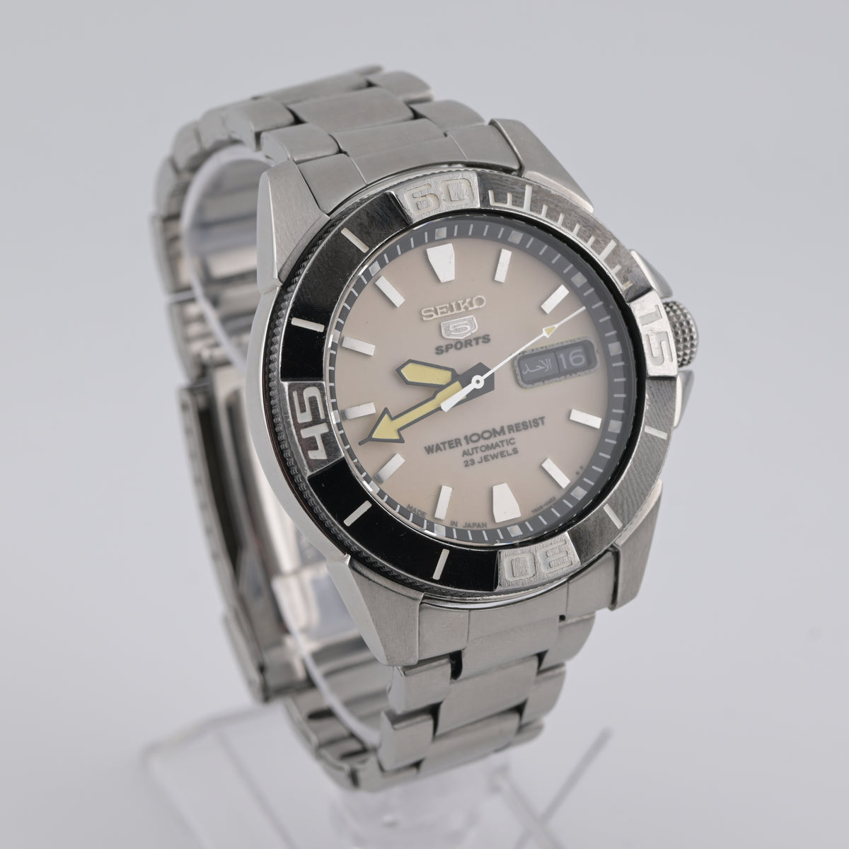 Seiko 5 Sports 7S36-02H0 Full Lume Dial 2000s 40mm Automatic Eng/Arabic Day