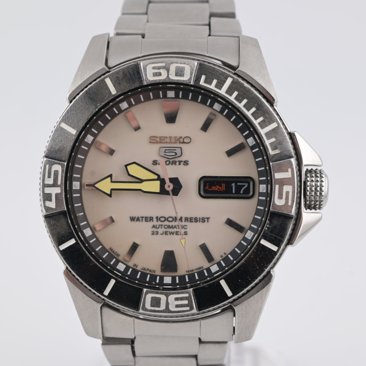 Seiko 5 Sports 7S36-02H0 Full Lume Dial 2000s 40mm Automatic Eng/Arabic Day