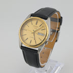 Seiko SNXJ92 2000s Gold Dial Two-Tone Fluted 37mm