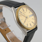 Seiko SNXJ92 2000s Gold Dial Two-Tone Fluted 37mm
