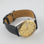 Seiko SNXJ92 2000s Gold Dial Two-Tone Fluted 37mm