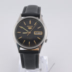 Seiko 7009-3101 1980s Black/Gold Dress Dial 37mm