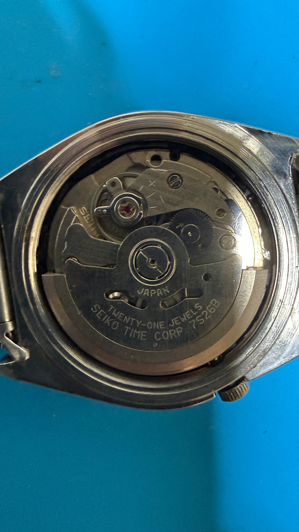 Seiko 5 Automatic Black Burnt Orange Day-Date 1990s 37mm