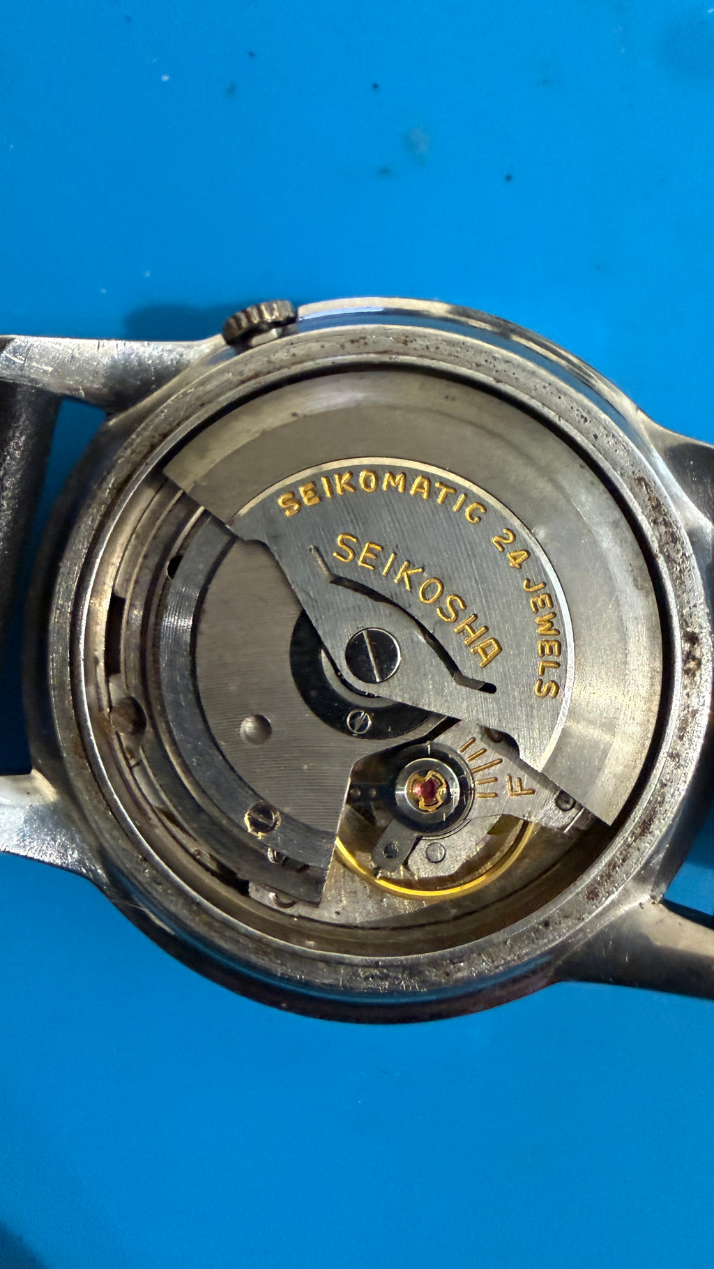 Seiko Seikomatic Self Dater Automatic Sunburst Silver 1960s 36mm