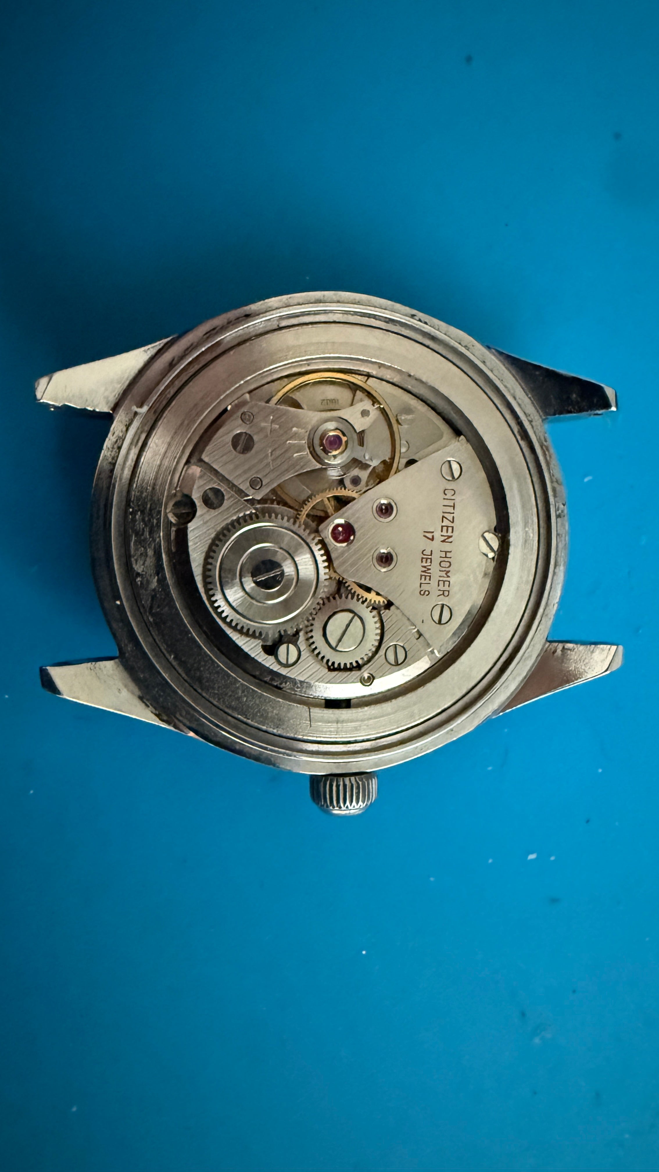 Citizen Para Water Flute 17J Silver Dial Manual Wind 1960s 37mm