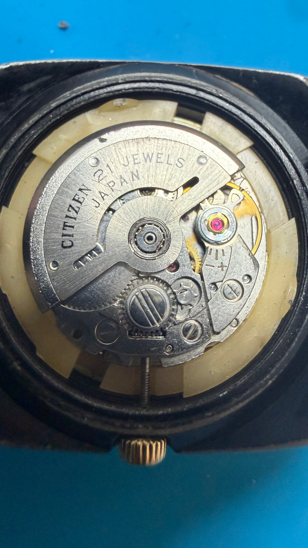 Citizen 'Custom V2 Blackie' Automatic Reflective Green Day-Date 1970s 38mm